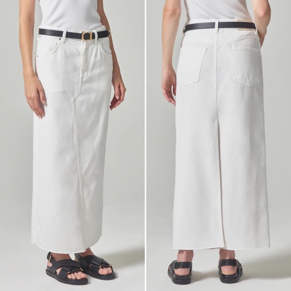 Citizens of Humanity Circolo Reworked Maxi Skirt Cannoli Size 26 - Picture 1 of 14